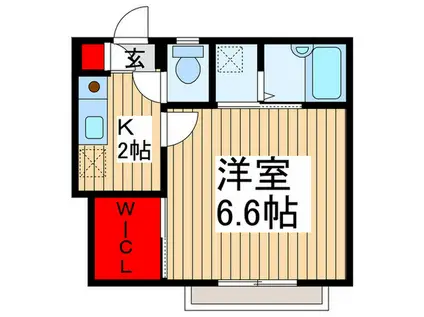 グレーシア四季(1K/2階)の間取り写真
