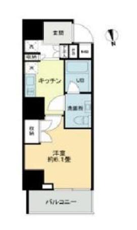 VIOR文京関口(1K/4階)の間取り写真