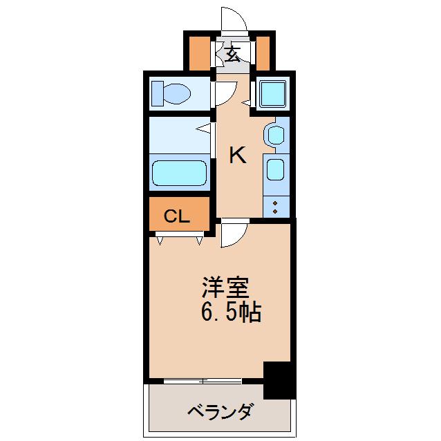 プレサンス新栄デコール(1K/9階)の間取り写真