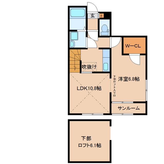ラネージュ(1LDK/1階)の間取り写真