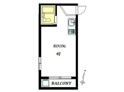 ジュネパレス習志野第19(ワンルーム/3階)の間取り写真