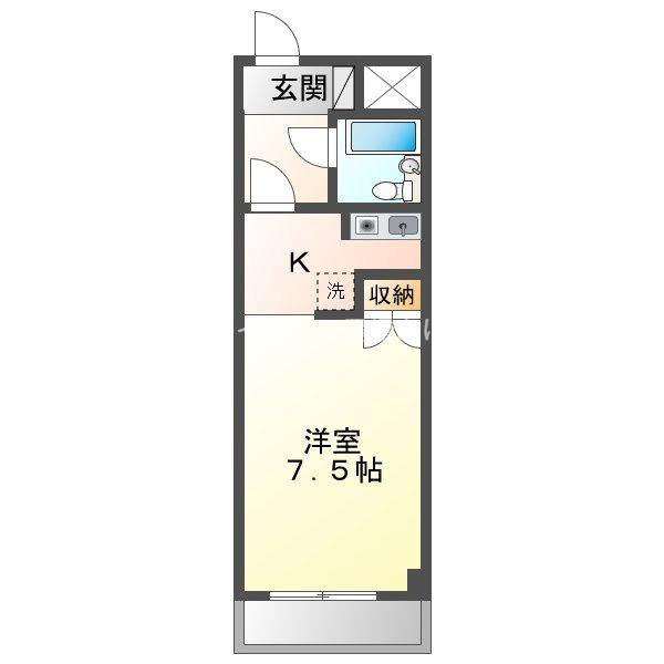 IS高師(1K/3階)の間取り写真