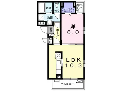 ロワ・レーヌ(1LDK/3階)の間取り写真