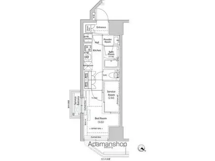 ARKMARK巣鴨COURT(1K/12階)の間取り写真