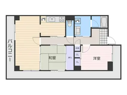 ベリオ高石(2LDK/2階)の間取り写真