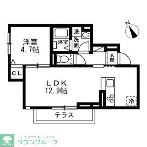 藤沢市本町1丁目PJ(1LDK/3階)の間取り写真