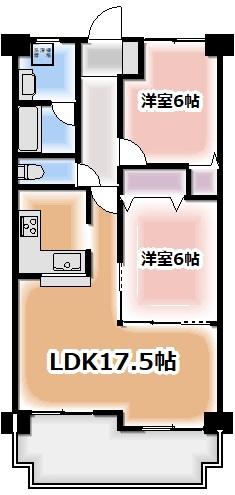朝日プラザシェモア不動前(2LDK/5階)の間取り写真