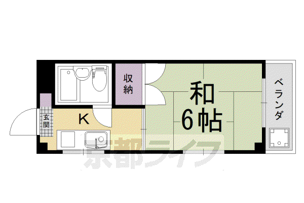 コーポラスK(1K/3階)の間取り写真