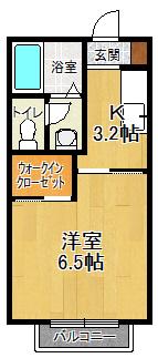  グリーンピア福寿(1K/2階)の間取り写真