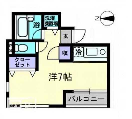 フォレストコート藤塚(ワンルーム/4階)の間取り写真