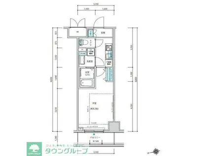 リージア経堂イーストプレイス(1K/4階)の間取り写真