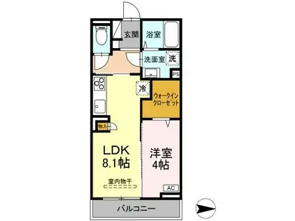 クレストールII(1LDK/3階)の間取り写真