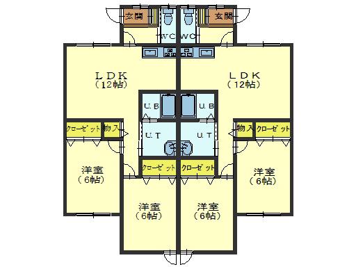 サンライフヴィレッジIV(2LDK/1階)の間取り写真