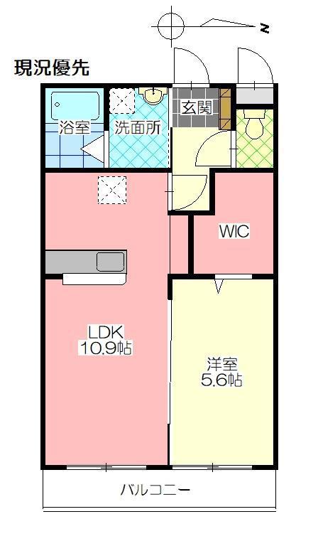 プレゾン平田(1LDK/4階)の間取り写真