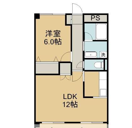 リポーズヴィラ(1LDK/2階)の間取り写真