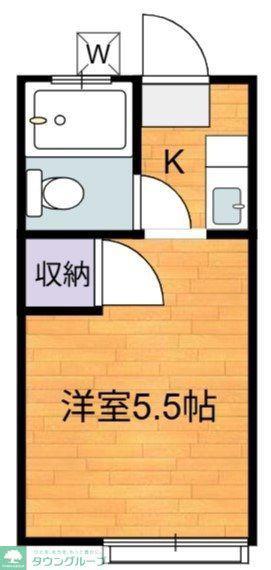 田中アパート(1K/1階)の間取り写真