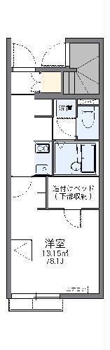 レオネクストクレールシエル(1K/1階)の間取り写真