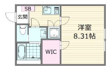 BELLA CASA(1K/1階)の間取り写真