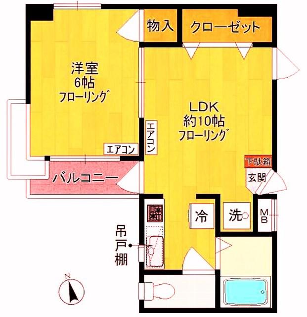 ニューフォレスト(1LDK/3階)の間取り写真