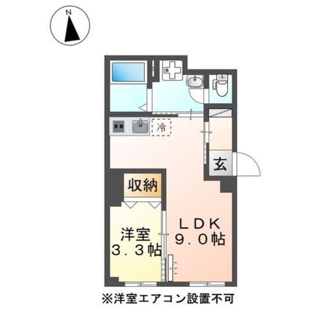 ヴィーナス(1LDK/3階)の間取り写真