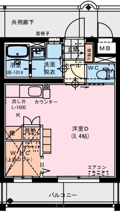西都フェニックスMII(ワンルーム/2階)の間取り写真