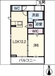ザ・クラウン(1LDK/3階)の間取り写真