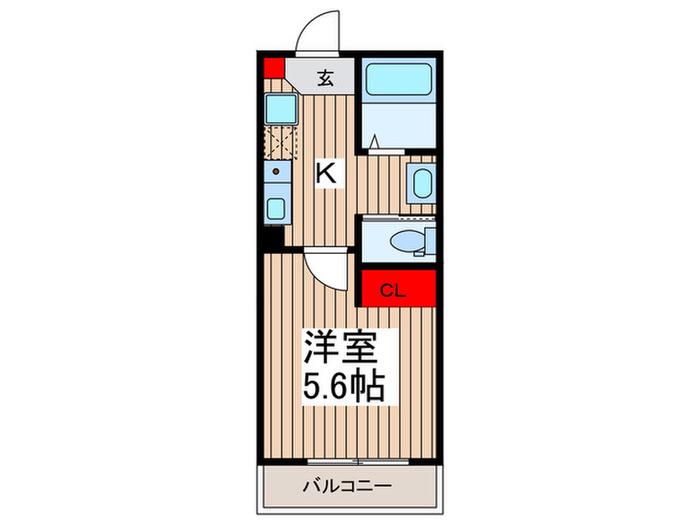 メゾン ルメイリア(1K/2階)の間取り写真