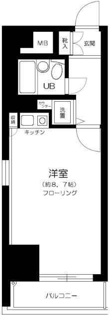 シティコープ浅草橋III(ワンルーム/4階)の間取り写真