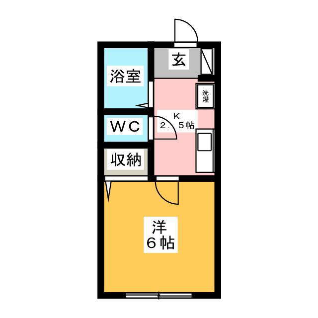ウエストパークコート(1K/1階)の間取り写真