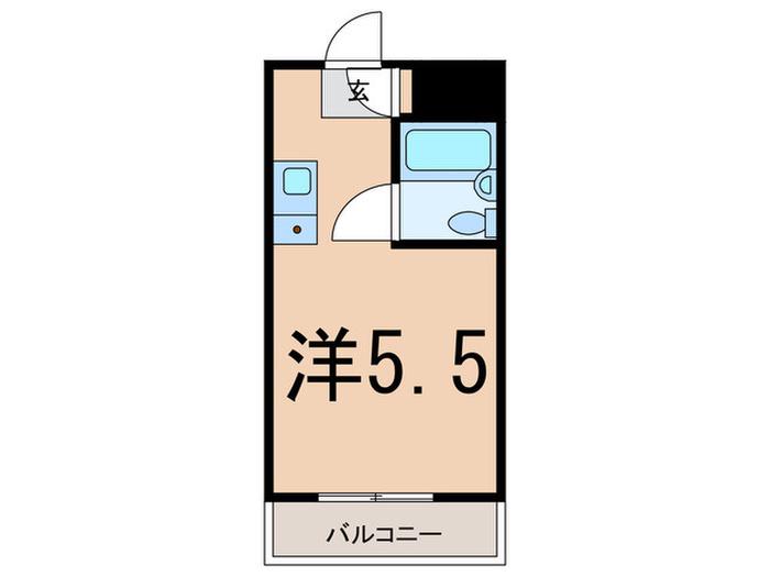 ユーコート大口II(ワンルーム/3階)の間取り写真