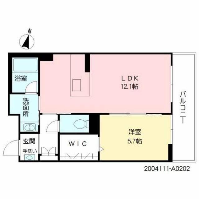 フルール・ド・ヒサノ(1LDK/2階)の間取り写真