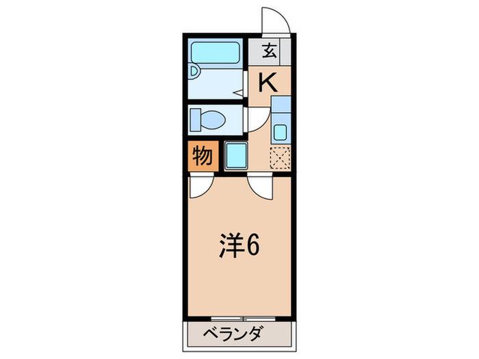 桜ハイツ(1K/2階)の間取り写真