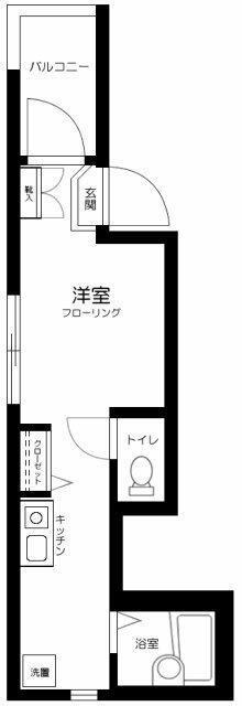 MELDIA金町(ワンルーム/2階)の間取り写真