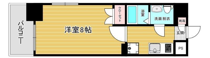 リファレンス祇園(1K/12階)の間取り写真