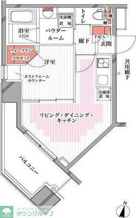 レルシール大島(1DK/2階)の間取り写真