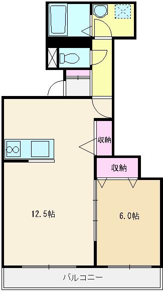ドルチェ(1LDK/2階)の間取り写真