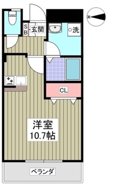 ベル フロースト弐番館(ワンルーム/4階)の間取り写真