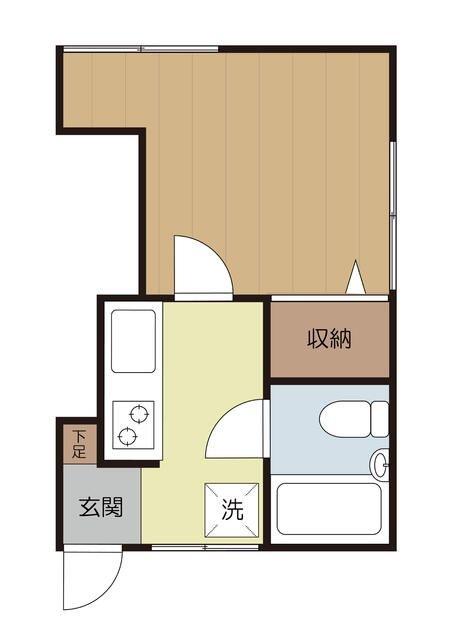 メゾン石上(1K/2階)の間取り写真