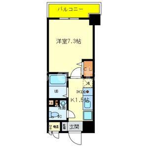 エイチ・ツー・オー東住吉I番館(1K/4階)の間取り写真