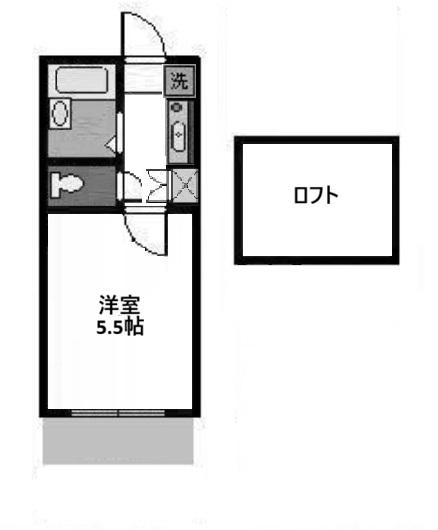 ソレアード青葉(1K/1階)の間取り写真