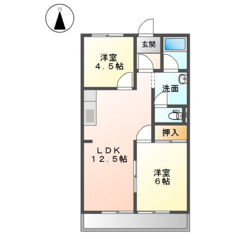 コーポラス匠(2LDK/2階)の間取り写真
