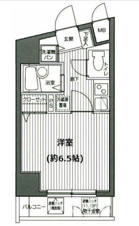 グランドガーラ渋谷(1K/8階)の間取り写真