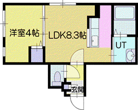 和AIOI(1LDK/2階)の間取り写真