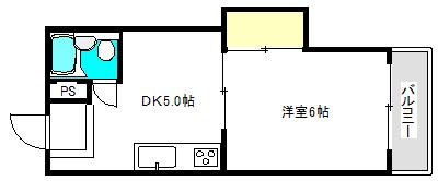 OSRESIDENCE森之宮(1DK/1階)の間取り写真
