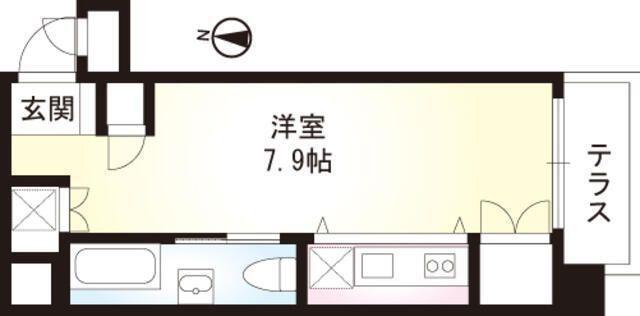 NEST(ワンルーム/5階)の間取り写真