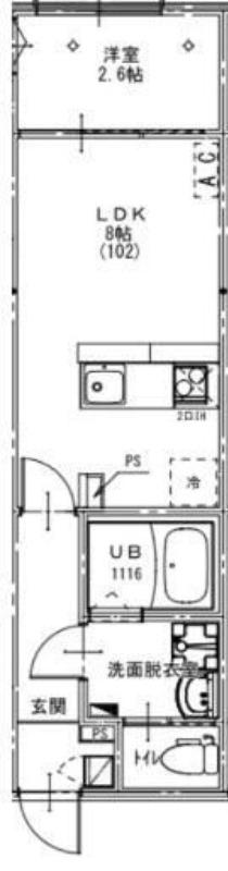 KEIAI RESIDENCE 宮原II(1LDK/1階)の間取り写真
