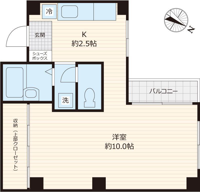 アーバン増渕(1K/2階)の間取り写真
