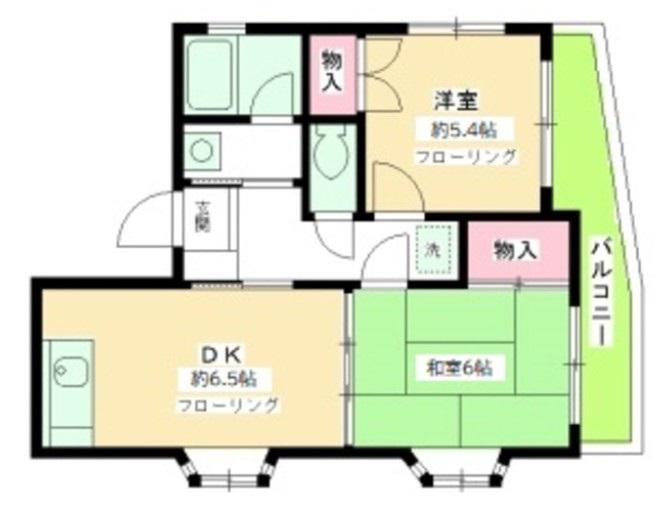 クリエートハイム(2DK/3階)の間取り写真