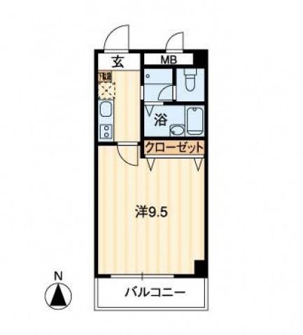エポカ大川筋(1K/6階)の間取り写真