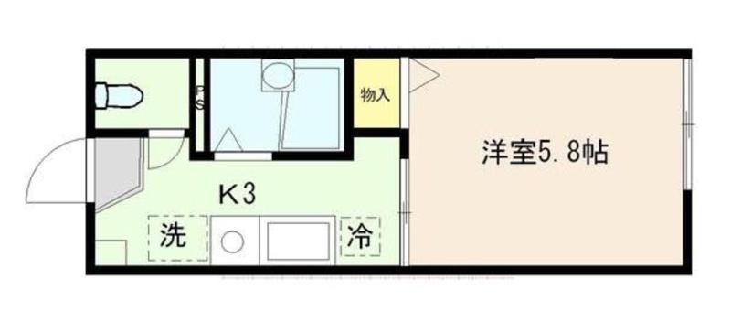 ハーモニー(1K/2階)の間取り写真